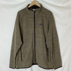 Men’s PATAGONIA ZipUp Fleece Jacket Light Brown Size XXL